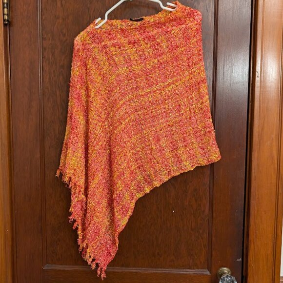 Vintage 90s Kenneth Cole Vibrant Asymmetrical Knit Shawl - Picture 1 of 8